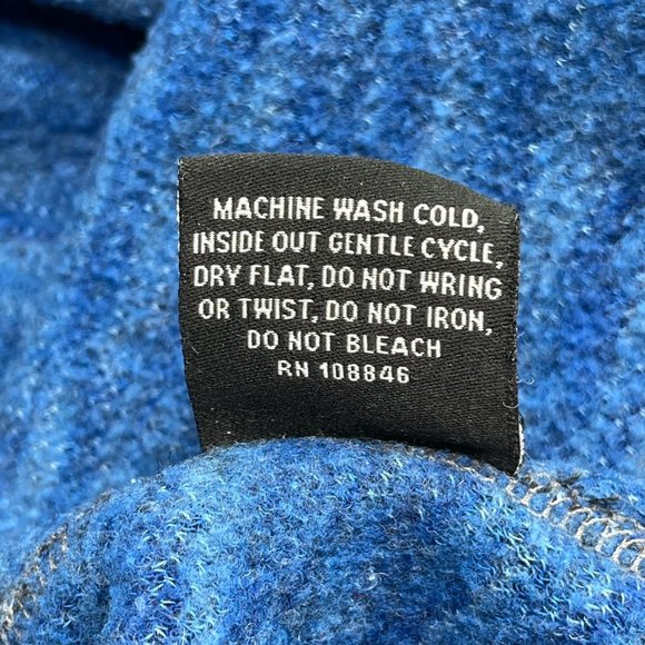 Kuhl Pullover Mens Large Brown Blue Heather Chianti Fleece Thumbholes Wool Blend - Picture 12 of 12